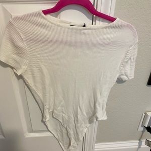 White bodysuit from Boohoo